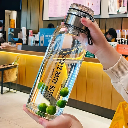 Bouteille d'eau portable en verre de grande capacité de 2 L