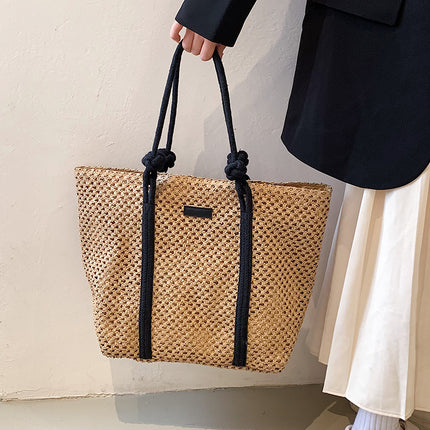 Casual Large Capacity Straw Beach Tote