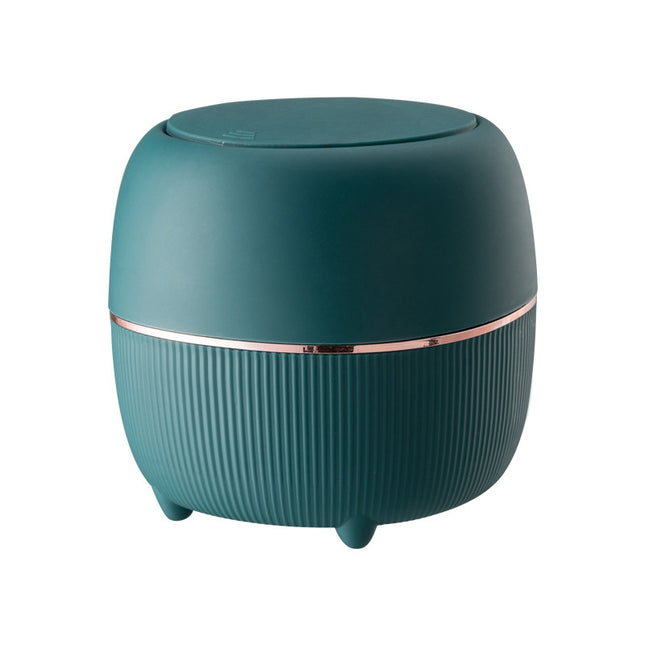 Luxury Mini Desktop Trash Can - Eco-Friendly Round Waste Bin