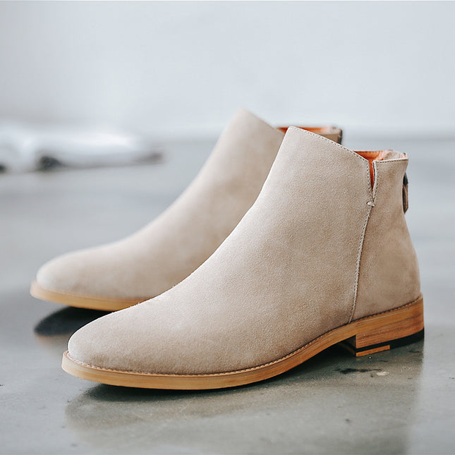 Bottines décontractées en cuir véritable tendance pour hommes