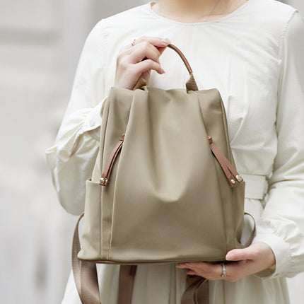 Sac à dos en cuir véritable de grande capacité pour femme