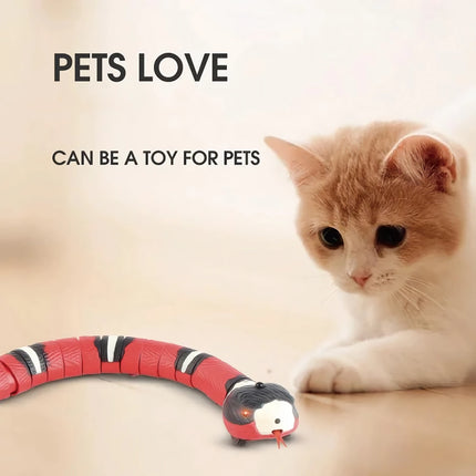 Jouet pour chat rechargeable à induction électrique - Serpent amusant automatique pour chats et chiens