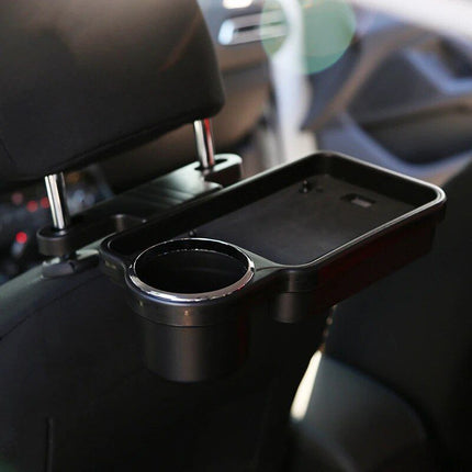 Foldable Car Storage Tray with Dual-Seat Cup & Phone Holder - Wnkrs