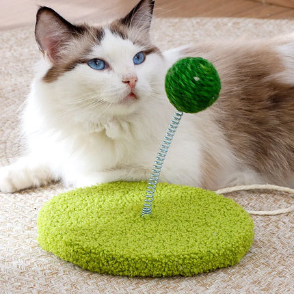 Rascador para gatos con pelota de sisal