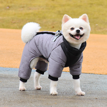 Manteau d'hiver imperméable pour chien avec anneau en D 