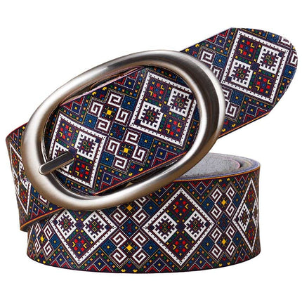 Patterned Leather Belt for Women - Wnkrs