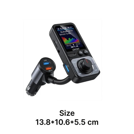 Transmetteur FM Bluetooth 5.0 avec deux ports USB et chargeur rapide pour voiture QC3.0