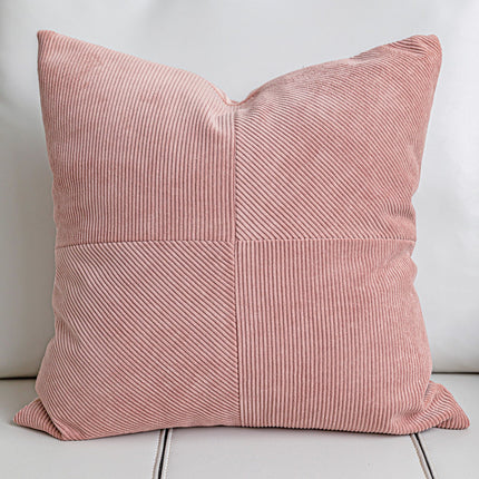 Nordic Ins Dirty Pink Splicing Pillow - Wnkrs