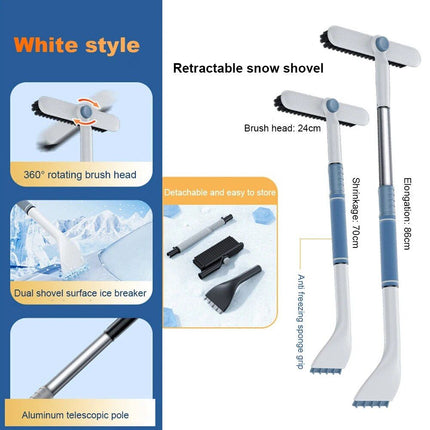 Telescopic 2-in-1 Snow Shovel & Squeegee for Car Glass Cleaning - Wnkrs