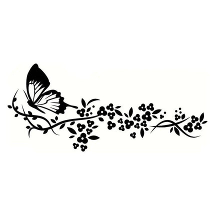 Reflective Butterfly & Flower Car Decal - Wnkrs