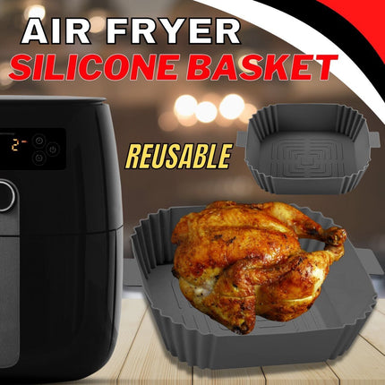 Silicone Air Fryer Tray Basket Liners Non-Stick Safe Oven Baking Tray Pot - Wnkrs