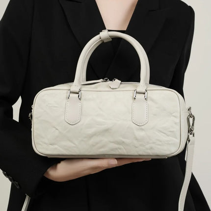 Sac à main de luxe vintage en cuir véritable pour femme