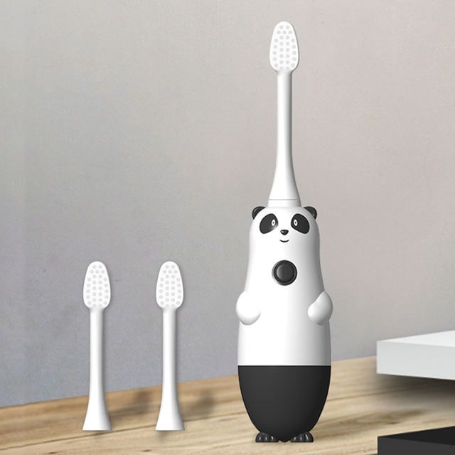 Kid-Friendly Panda Electric Toothbrush: Sonic Vibrations for Gentle Whitening and Deep Cleaning - Wnkrs