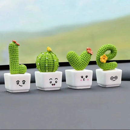 Charming Mini Cactus Resin Figurines for Decor & DIY Projects