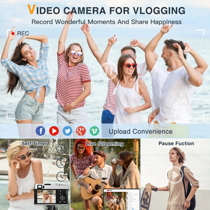 Caméra de vlogging autofocus 4K avec 48 MP