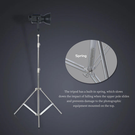 Heavy Duty Stainless Steel Tripod Light Stand 2.8M - Wnkrs