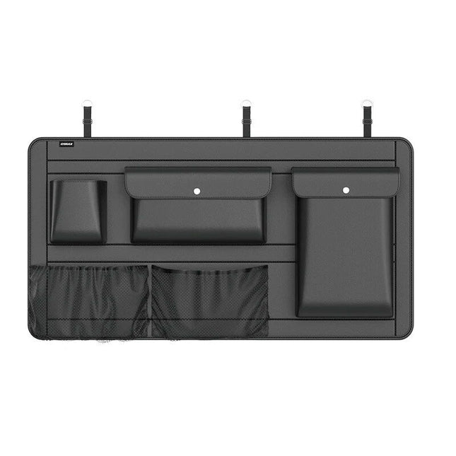 High Capacity Leather Car Storage Organizer with Multi-Use Pockets - Wnkrs