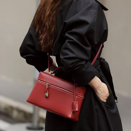 Sac à bandoulière élégant en cuir véritable pour femme