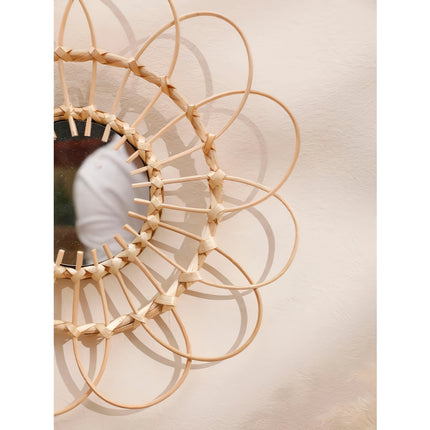 Handmade Rattan Decorative Wall Mirror