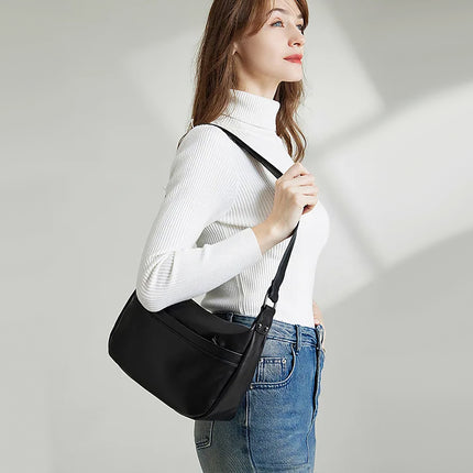 Sac à bandoulière multicouche pour femme 100 % cuir de vache