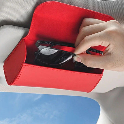 Luxury Car Sun Visor Organizer with Sunglasses Clip & Ticket Holder - Wnkrs