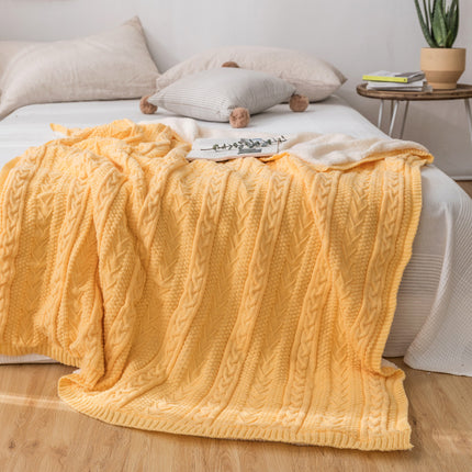 European Style Retro Knitted Casual Blanket Autumn And Winter Sofa Cover - Wnkrs