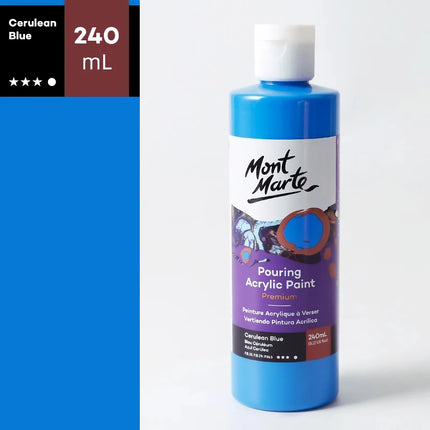 Pintura acrílica fluida de alto brillo de 240 ml: pigmento artístico resistente al agua y al sol