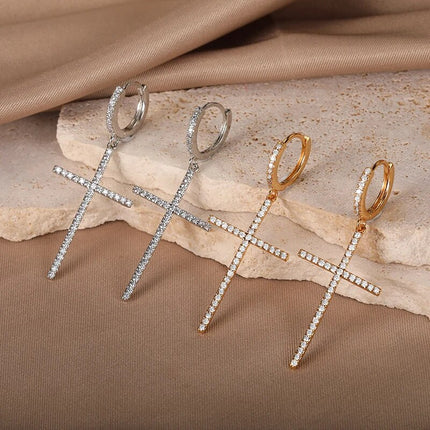 Cross Dangle Earrings