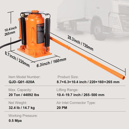 20 Ton Hydraulic Bottle Jack - Wnkrs