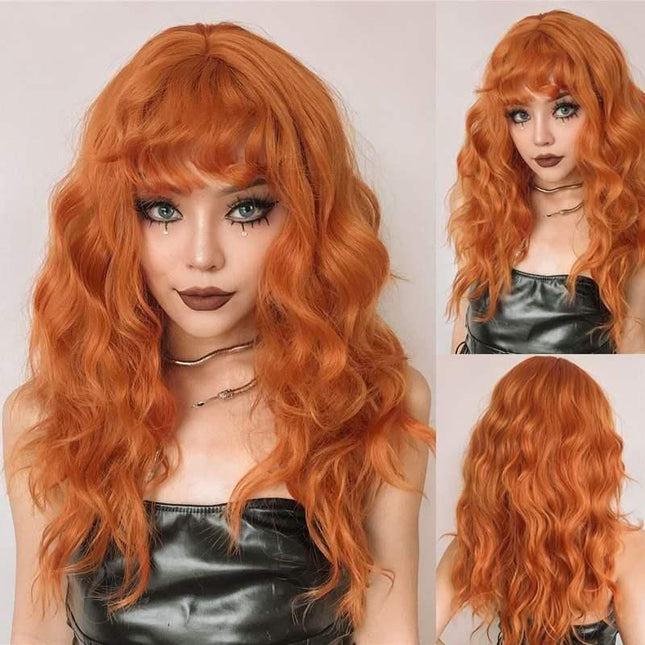Long Red Wig with Bangs - Wnkrs