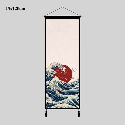 Japanese style living room background wall tapestry - Wnkrs
