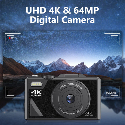 Appareil photo numérique 4K 64MP avec zoom 18X