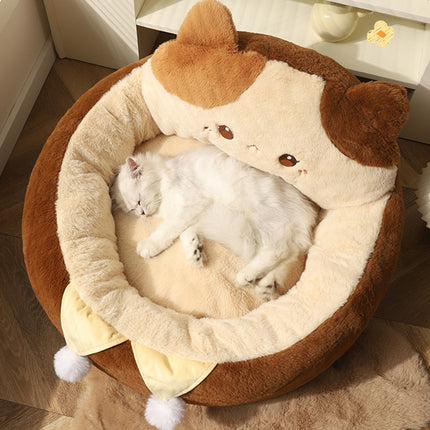 Lit d'hiver douillet pour chat et chien