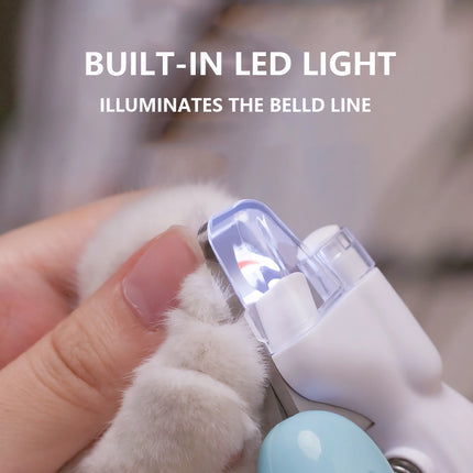 Coupe-ongles pour animaux de compagnie avec lumière LED - Outil de toilettage professionnel pour chiens, chats et petits animaux