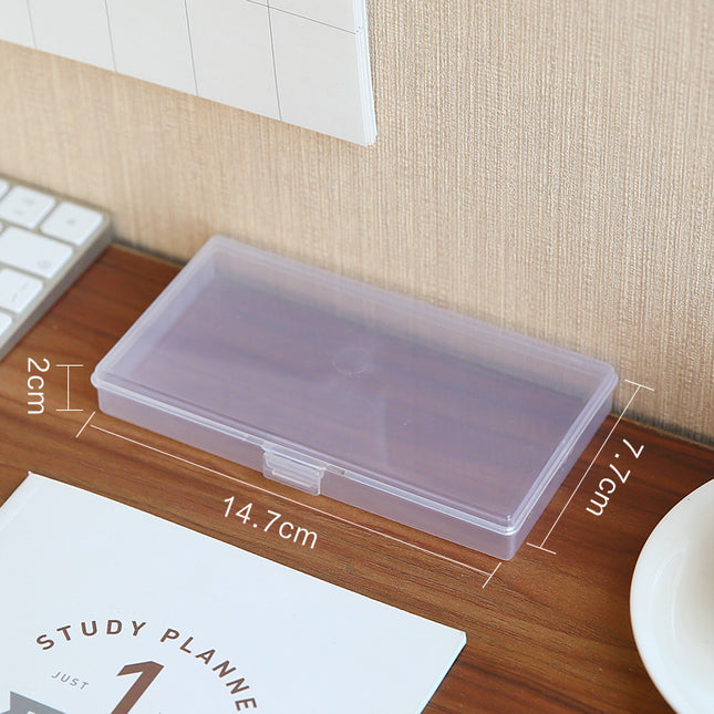 Boîte de rangement transparente pour papeterie Kawaii