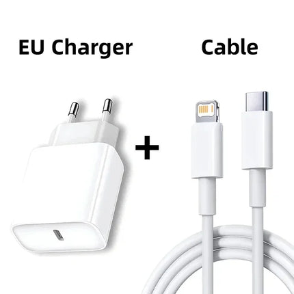 Cargador rápido de 20 W con cable tipo C