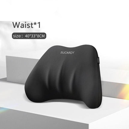 Memory Foam Car Seat Lumbar and Headrest Support Pillow - Wnkrs