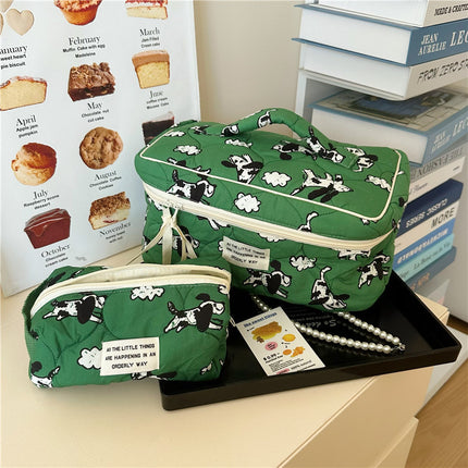 Bonita bolsa de algodón con estampado de ovejas y perros