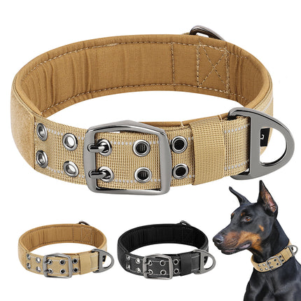 Collier tactique militaire réglable pour chien