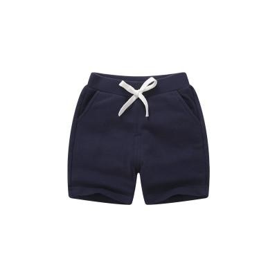 Solid Color Shorts for Boys with Drawstring Closure