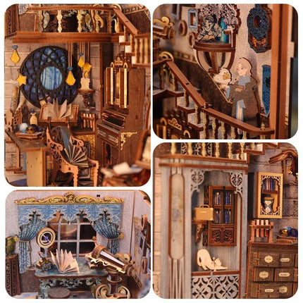 Magical School Lounge DIY Book Nook Kit with Touch Light & Dust Cover - Wnkrs