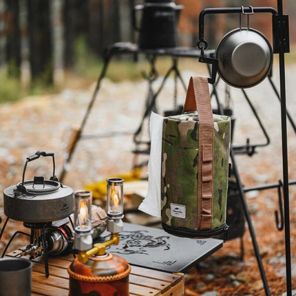 Compact Camouflage Outdoor Tissue Box - Portable, Durable, and Versatile for Camping - Wnkrs