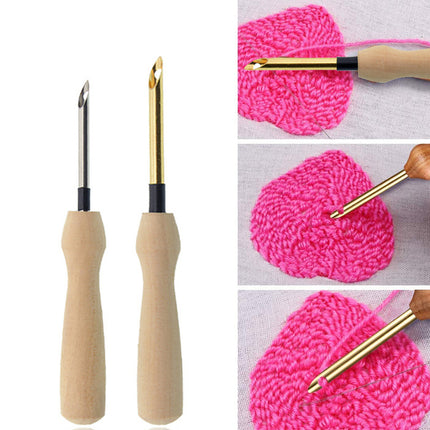 Homemade DIY Knitting Tools Embroidery Poke Needle Set - Wnkrs