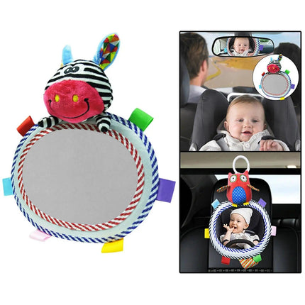 Baby Car Mirror with Plush Animal Toys - Wnkrs