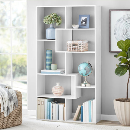 Modern 8-Cube White Bookcase - Wnkrs