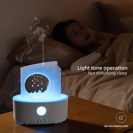 Difusor de aroma ultrasónico y humidificador Rain Cloud con luz LED de 3 colores y control remoto