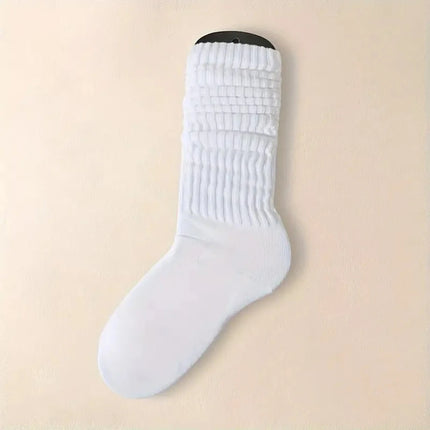 Lot de 3 paires de chaussettes plissées mi-longues à bulles pour femmes