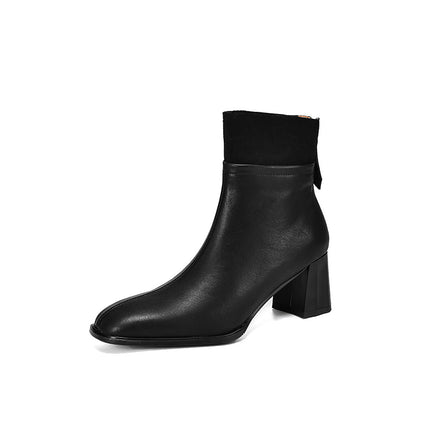 Stylish Women's Square Toe High Heel Chelsea Boots