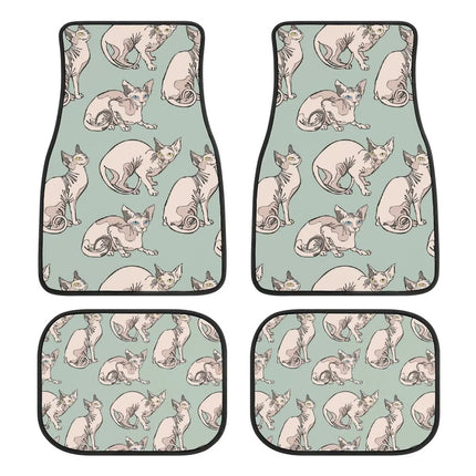 Universal Sphinx Cat Print Car Floor Mat Set (4-Piece) - Wnkrs