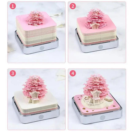 2024 Calendar Memo Pad 3D Paper Art Earth Decoration Creative Desk Calendar DIY Notes Notepad Sculpture Gift - Wnkrs